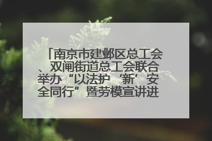 南京市建邺区总工会、双闸街道总工会联合举办“以法护‘新’安全同行”暨劳模宣讲进工地服务活动