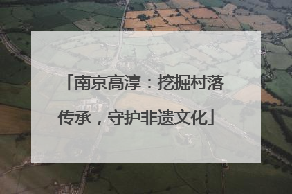 南京高淳：挖掘村落传承，守护非遗文化