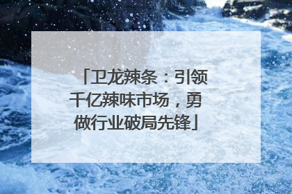 卫龙辣条：引领千亿辣味市场，勇做行业破局先锋