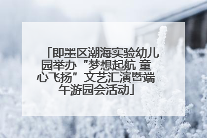 即墨区潮海实验幼儿园举办“梦想起航 童心飞扬”文艺汇演暨端午游园会活动