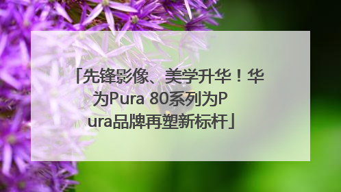 先锋影像、美学升华！华为Pura 80系列为Pura品牌再塑新标杆