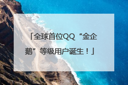 全球首位QQ“金企鹅”等级用户诞生！