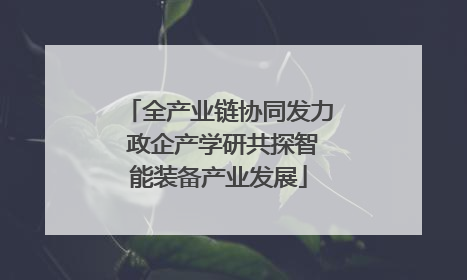 全产业链协同发力 政企产学研共探智能装备产业发展