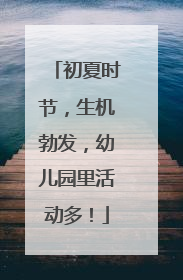 初夏时节，生机勃发，幼儿园里活动多！