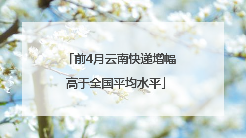 前4月云南快递增幅高于全国平均水平