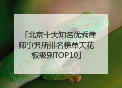 北京十大知名优秀律师事务所排名榜单天花板级别TOP10