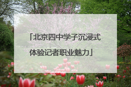 北京四中学子沉浸式体验记者职业魅力