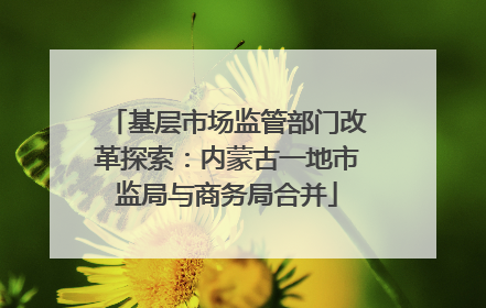 基层市场监管部门改革探索：内蒙古一地市监局与商务局合并