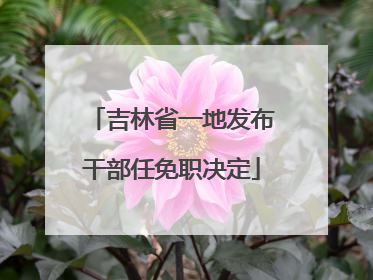 吉林省一地发布干部任免职决定