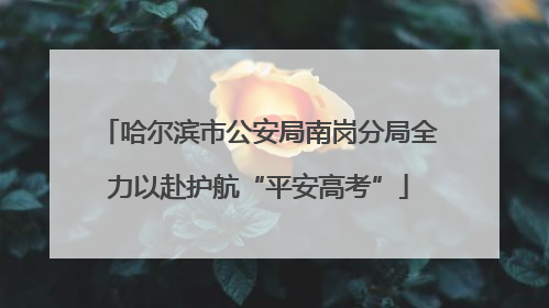 哈尔滨市公安局南岗分局全力以赴护航“平安高考”