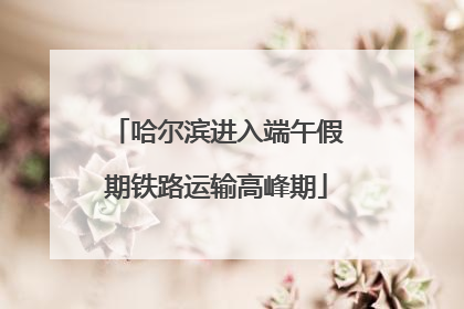 哈尔滨进入端午假期铁路运输高峰期