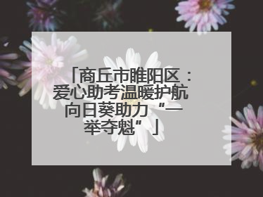 商丘市睢阳区：爱心助考温暖护航 向日葵助力“一举夺魁”