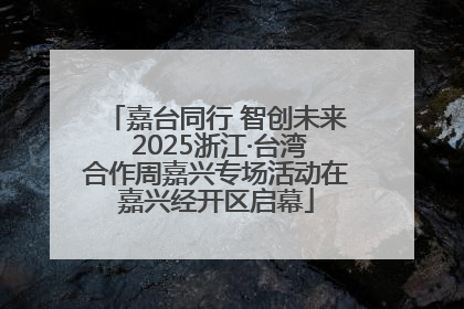嘉台同行 智创未来 2025浙江·台湾合作周嘉兴专场活动在嘉兴经开区启幕