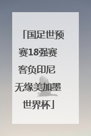 国足世预赛18强赛客负印尼 无缘美加墨世界杯