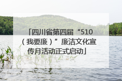 四川省第四届“510（我要廉）”廉洁文化宣传月活动正式启动