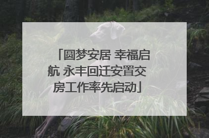 圆梦安居 幸福启航 永丰回迁安置交房工作率先启动