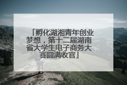 孵化湖湘青年创业梦想，第十二届湖南省大学生电子商务大赛圆满收官