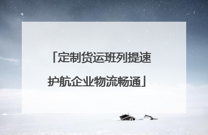 定制货运班列提速 护航企业物流畅通