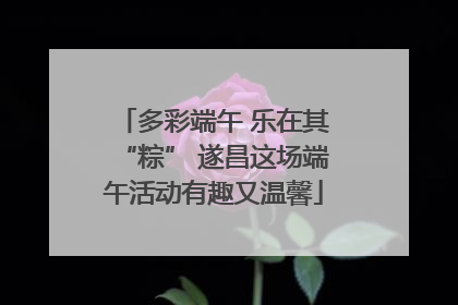 多彩端午 乐在其“粽” 遂昌这场端午活动有趣又温馨