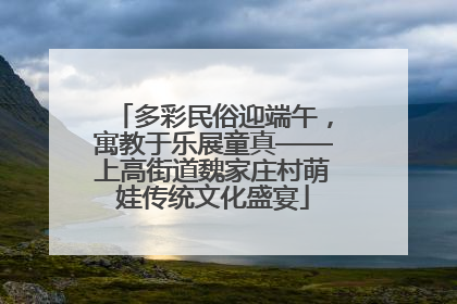 多彩民俗迎端午，寓教于乐展童真——上高街道魏家庄村萌娃传统文化盛宴