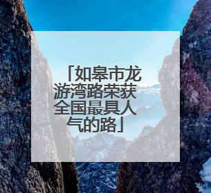 如皋市龙游湾路荣获全国最具人气的路