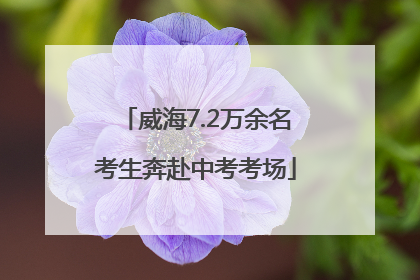 威海7.2万余名考生奔赴中考考场