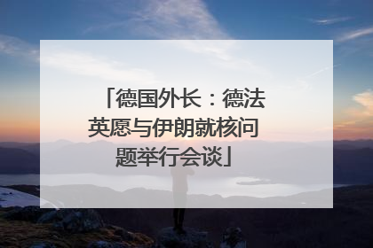 德国外长：德法英愿与伊朗就核问题举行会谈