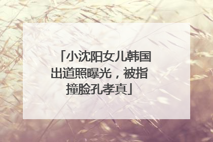 小沈阳女儿韩国出道照曝光，被指撞脸孔孝真