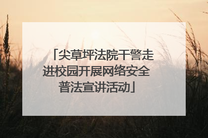 尖草坪法院干警走进校园开展网络安全普法宣讲活动