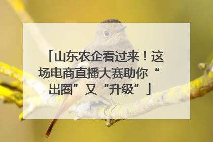 山东农企看过来！这场电商直播大赛助你“出圈”又“升级”