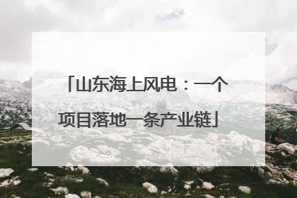 山东海上风电：一个项目落地一条产业链