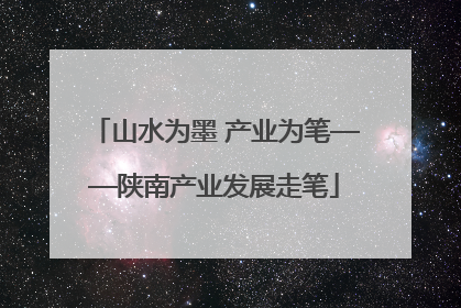 山水为墨 产业为笔——陕南产业发展走笔