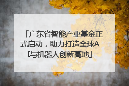 广东省智能产业基金正式启动，助力打造全球AI与机器人创新高地