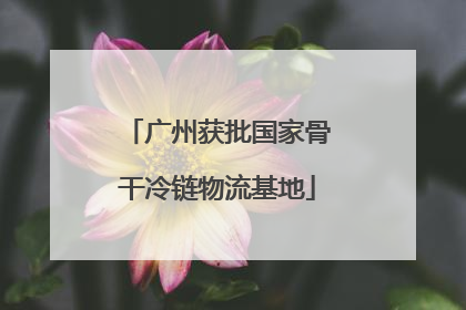 广州获批国家骨干冷链物流基地