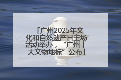 广州2025年文化和自然遗产日主场活动举办，“广州十大文物地标”公布