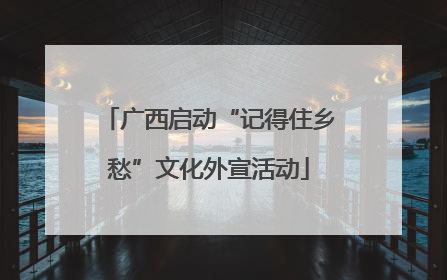 广西启动“记得住乡愁”文化外宣活动