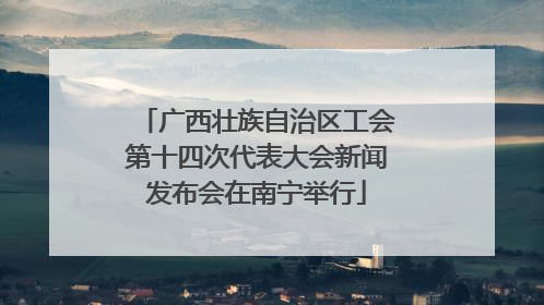 广西壮族自治区工会第十四次代表大会新闻发布会在南宁举行