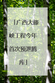 广西大藤峡工程今年首次预泄腾库