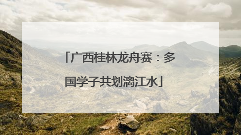 广西桂林龙舟赛：多国学子共划漓江水