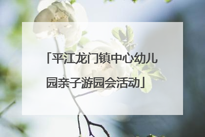 平江龙门镇中心幼儿园亲子游园会活动