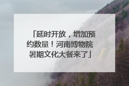 延时开放，增加预约数量！河南博物院暑期文化大餐来了
