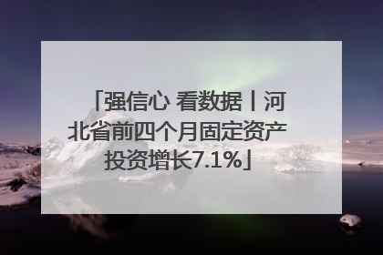 强信心 看数据丨河北省前四个月固定资产投资增长7.1%
