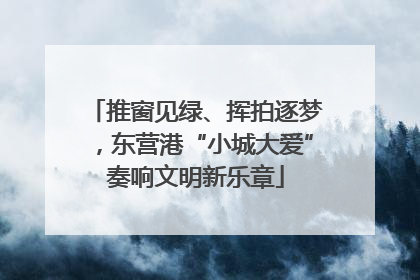 推窗见绿、挥拍逐梦，东营港“小城大爱”奏响文明新乐章
