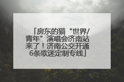 房东的猫“世界/青年”演唱会济南站来了！济南公交开通6条歌迷定制专线