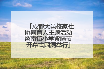 成都大邑校家社协同育人主题活动暨南街小学紫藤节开幕式圆满举行