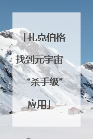扎克伯格找到元宇宙“杀手级”应用