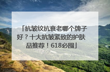 抗皱纹抗衰老哪个牌子好？十大抗皱紧致的护肤品推荐！618必囤