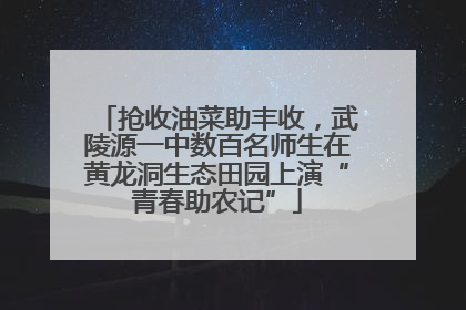 抢收油菜助丰收，武陵源一中数百名师生在黄龙洞生态田园上演“青春助农记”