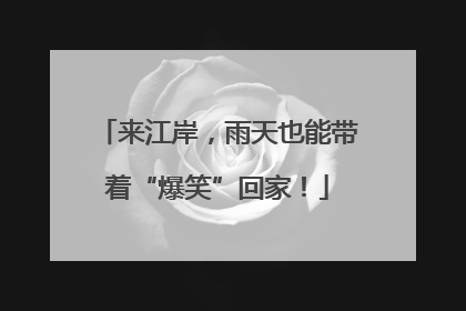 来江岸，雨天也能带着“爆笑”回家！