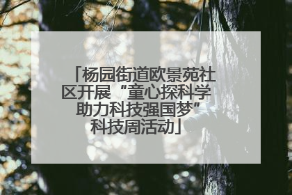 杨园街道欧景苑社区开展“童心探科学 助力科技强国梦”科技周活动